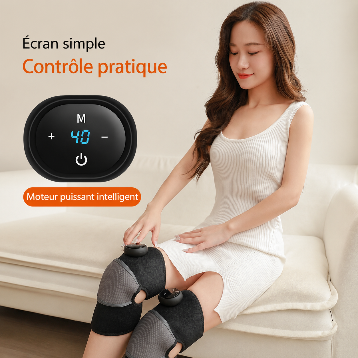 Masseur électrique chauffant pour genoux