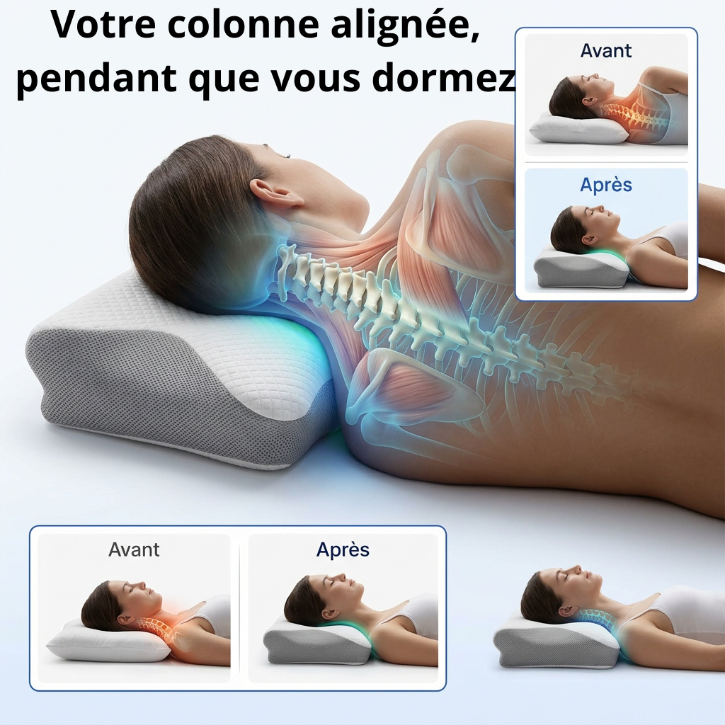 Oreiller Cervical Ergonomique Papillon