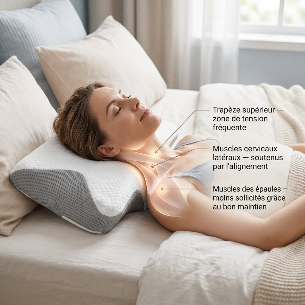 Oreiller Cervical Ergonomique Papillon